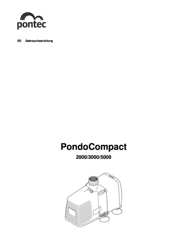 Pumpenreihe  PONDO Compact, technische Details