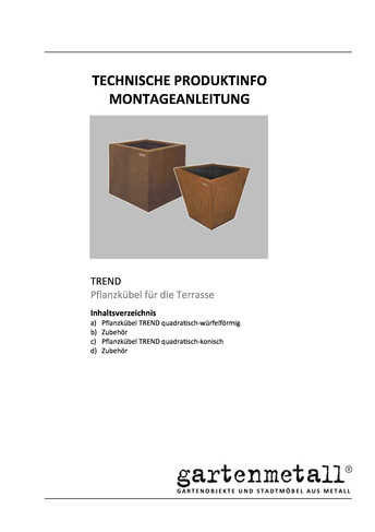 Produktinfo TREND