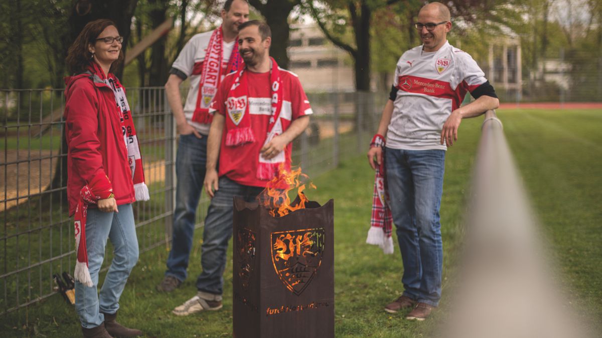 VfB Stuttgart Feuerkorb Fan Fire
