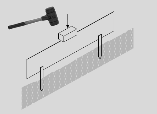 Montage der LINER in wenigen Sachritten: Beim Einschlagen immer Zwischenhölzer zum Schutz der LINER verwenden.